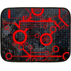 Tech - Red Double Sided Fleece Blanket (mini)  by ExtraAwesomeSauce