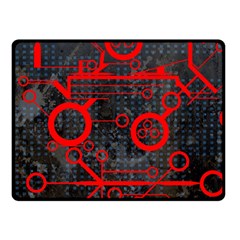 Tech - Red Double Sided Fleece Blanket (small)  by ExtraAwesomeSauce