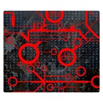 Tech - Red Double Sided Flano Blanket (Small)  50 x40  Blanket Front
