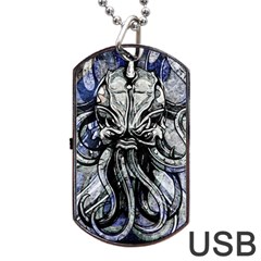 Kraken Dog Tag Usb Flash (two Sides) by ExtraAwesomeSauce