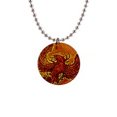 Phoenix Rising 1  Button Necklace by ExtraAwesomeSauce