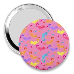 Watercolor Cats Pattern 3  Handbag Mirrors by ExtraAwesomeSauce