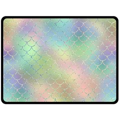 Pastel Mermaid Sparkles Double Sided Fleece Blanket (large) by retrotoomoderndesigns