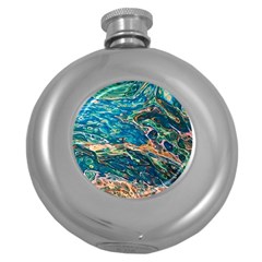 Oceanic Mircoscope  Round Hip Flask (5 Oz) by BrenZenCreations