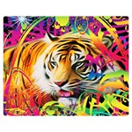 Tiger In The Jungle Double Sided Flano Blanket (Medium)  60 x50  Blanket Back