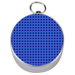 Basket Weave Basket Pattern Blue Silver Compasses by Dutashop