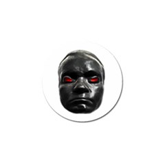 Creepy Black Man Mask Print Golf Ball Marker by dflcprintsclothing