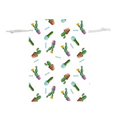 Cacti In Pots Lightweight Drawstring Pouch (l) by SychEva
