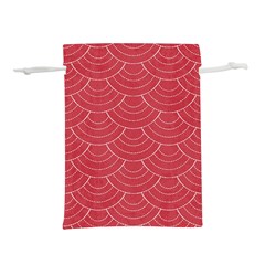 Red Sashiko Ornament Lightweight Drawstring Pouch (s) by goljakoff