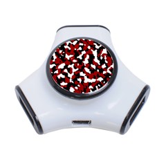 Camouflage Rouge 3-port Usb Hub by kcreatif