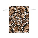 Modern Tribal Geometric Print Design Lightweight Drawstring Pouch (L) Back