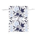 Folk floral pattern. Flowers print. Lightweight Drawstring Pouch (M) Back