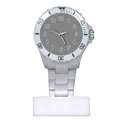 Battleship Grey Plastic Nurses Watch by FabChoice