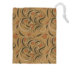 Folk Floral Pattern  Abstract Flowers Print  Seamless Pattern Drawstring Pouch (5xl) by Eskimos
