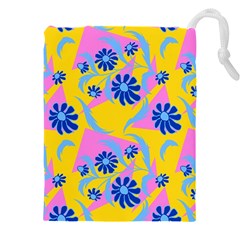 Folk Floral Pattern  Abstract Flowers Print  Seamless Pattern Drawstring Pouch (4xl) by Eskimos