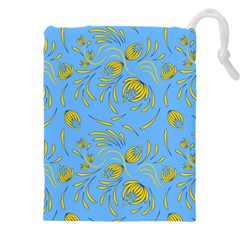 Folk Floral Pattern  Abstract Flowers Print  Seamless Pattern Drawstring Pouch (5xl) by Eskimos
