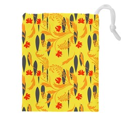 Folk Floral Pattern  Abstract Flowers Print  Seamless Pattern Drawstring Pouch (5xl) by Eskimos
