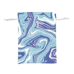 Blue Vivid Marble Pattern 9 Lightweight Drawstring Pouch (l) by goljakoff