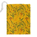 Folk floral pattern. Abstract flowers surface design. Seamless pattern Drawstring Pouch (4XL) Back