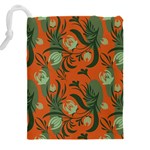 Folk floral pattern. Abstract flowers surface design. Seamless pattern Drawstring Pouch (4XL) Back