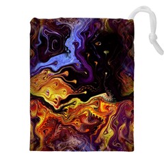 Nebula Starry Night Skies Abstract Art Drawstring Pouch (5xl) by CrypticFragmentsDesign