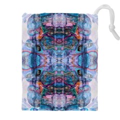 Marbled Pebbles Drawstring Pouch (5xl) by kaleidomarblingart