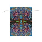 Abstract Marbling Painting Repeats Lightweight Drawstring Pouch (M) Back