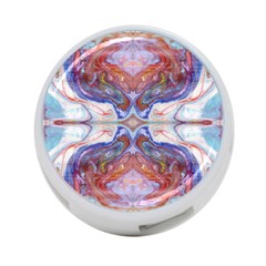 Abstract Marbling Repeats 4-port Usb Hub (two Sides) by kaleidomarblingart