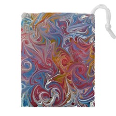 Intricate Swirls Drawstring Pouch (5xl) by kaleidomarblingart