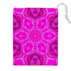 Purple Flower 2 Drawstring Pouch (4xl) by LW323