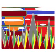 Forrest Sunset Double Sided Flano Blanket (medium)  by LW323