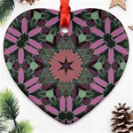 Tropical Island Heart Ornament (Two Sides) Front