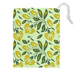 Folk floral pattern. Abstract flowers surface design. Seamless pattern Drawstring Pouch (4XL) Front