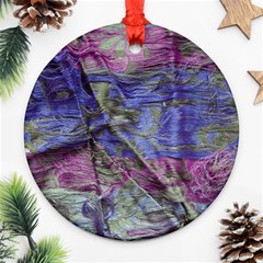 Warp And Weft Ornament (round) by kaleidomarblingart