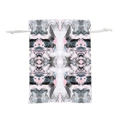 Grey On Pink Marbling Lightweight Drawstring Pouch (s) by kaleidomarblingart