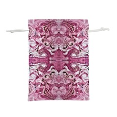 Pink Marbling Symmetry Lightweight Drawstring Pouch (s) by kaleidomarblingart