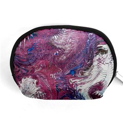 Violet Feathers Accessory Pouch (medium) by kaleidomarblingart