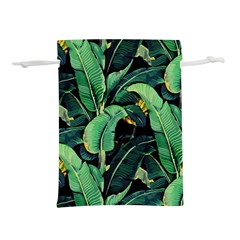 Night Banana Leaves Lightweight Drawstring Pouch (m) by goljakoff