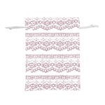 Purple-lace Lightweight Drawstring Pouch (M) Back