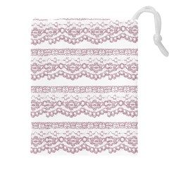 Purple-lace Drawstring Pouch (5xl) by PollyParadise