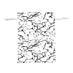 Black And White Grunge Abstract Print Lightweight Drawstring Pouch (l) by dflcprintsclothing