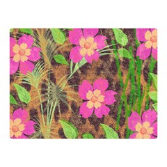 Jungle Floral Double Sided Flano Blanket (mini)  by PollyParadise
