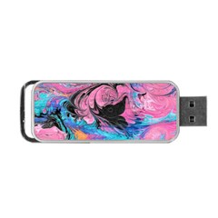 Marbling Abstract Portable Usb Flash (one Side) by kaleidomarblingart
