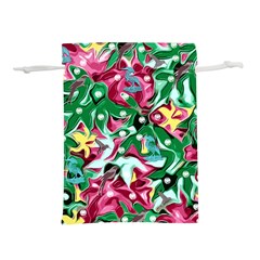Floral-diamonte Lightweight Drawstring Pouch (s) by PollyParadise