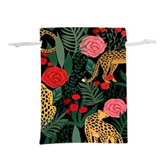 Leopardrose Lightweight Drawstring Pouch (s) by PollyParadise