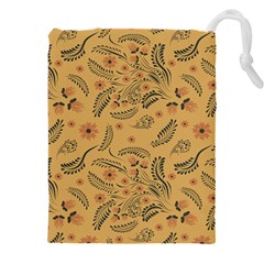 Folk Floral Pattern  Flowers Abstract Surface Design  Seamless Pattern Drawstring Pouch (4xl) by Eskimos