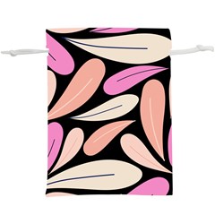 Pattern Feuilles Rose Peche Jaune  Lightweight Drawstring Pouch (xl) by alllovelyideas