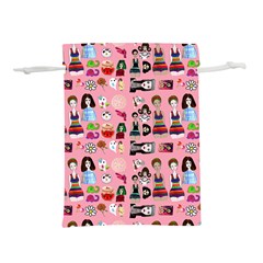 Drawing Collage Pink Lightweight Drawstring Pouch (m) by snowwhitegirl
