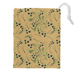 Folk Floral Art Pattern  Flowers Abstract Surface Design  Seamless Pattern Drawstring Pouch (5xl) by Eskimos