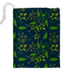 Folk floral art pattern. Flowers abstract surface design. Seamless pattern Drawstring Pouch (4XL) Back